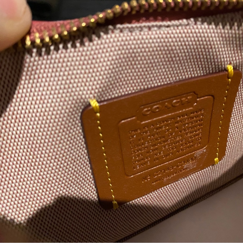 NWT Coach Swinger 20 Quilting Nappa Leather C3490 Brass Rouge Pink - Picture 9 of 11